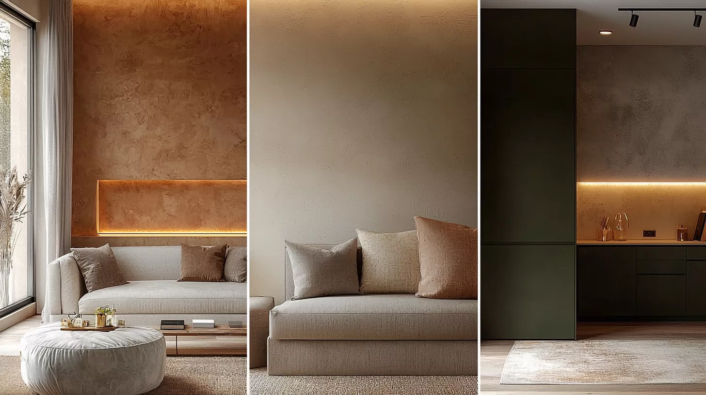 ألوان ترابية مع خامات طبيعية, خشب وحجر وكتان, تراكوتا وبيج وزيتوني, إحساس دفء وراحة ألوان ترابية مع خامات طبيعية, خشب وحجر وكتان, تراكوتا وبيج وزيتوني, إحساس دفء وراحة